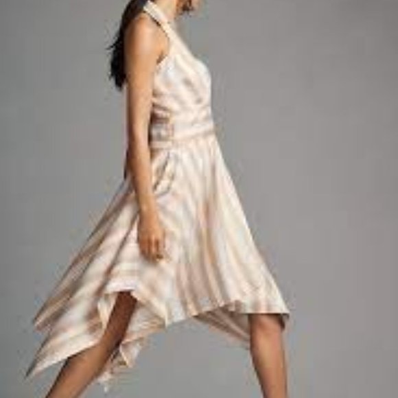 Brand New Maeve Asymmetrical Wrap Shirt Dress - Picture 3 of 8